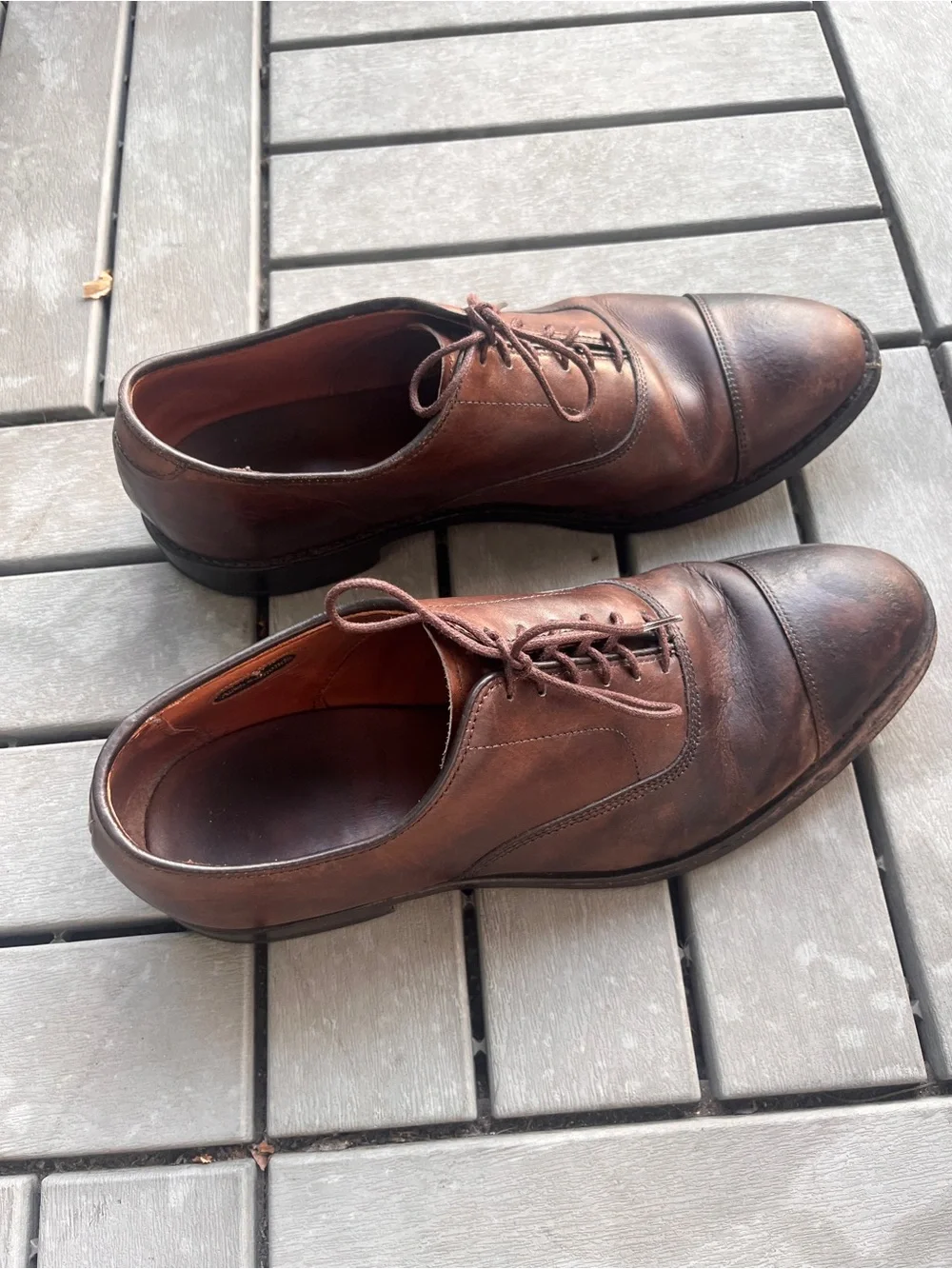 Allen Edmonds Leather Cap-Toe Oxford Dress Shoes size 9